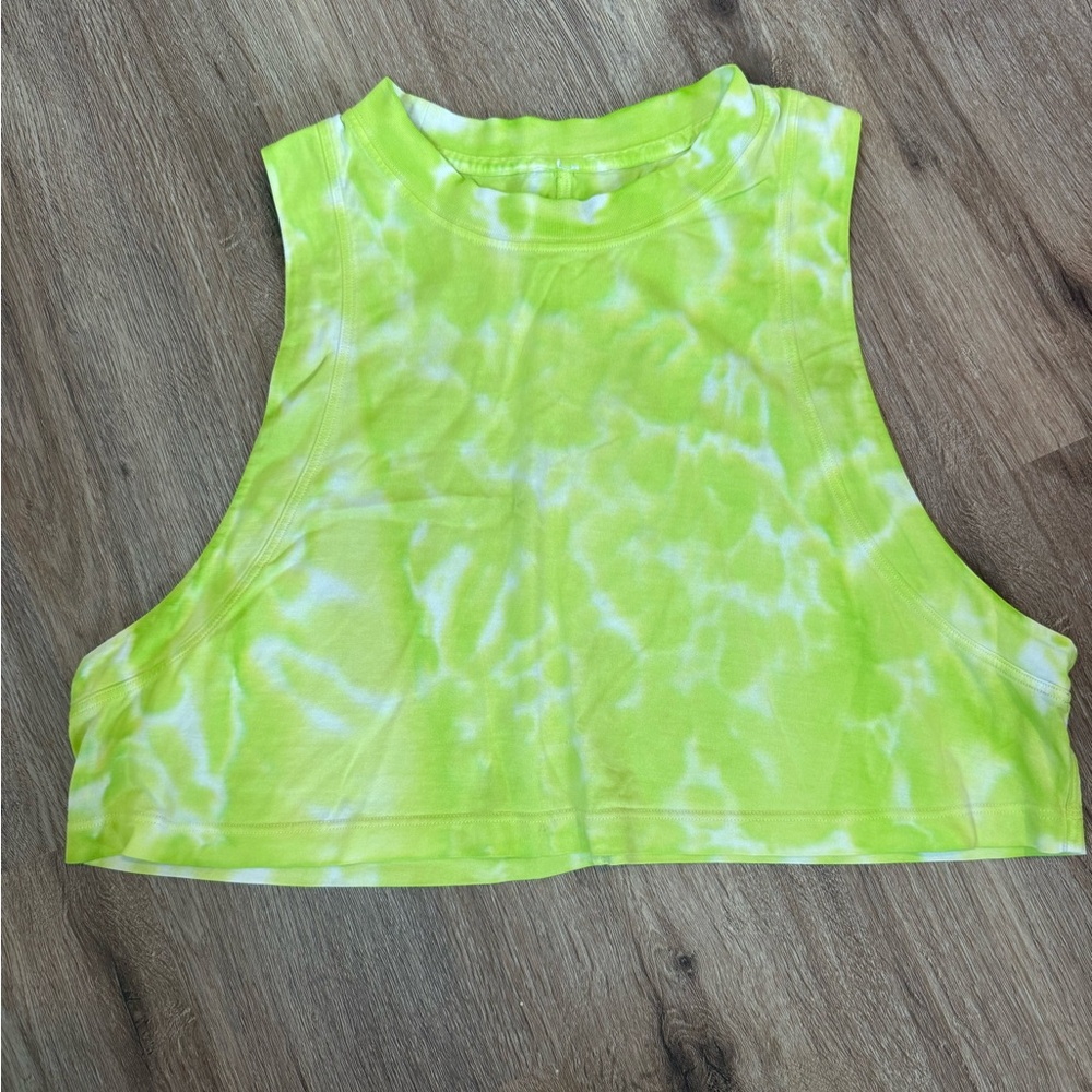 Lulu Lemon Lime Green Tie-Dye Sleeveless Top